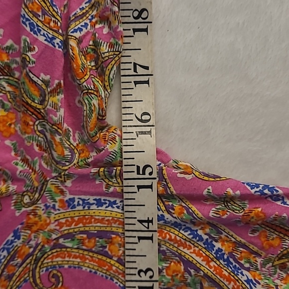 Ralph Lauren, pink patterned, long-sleeve, soft, stretchy top - Picture 5 of 6